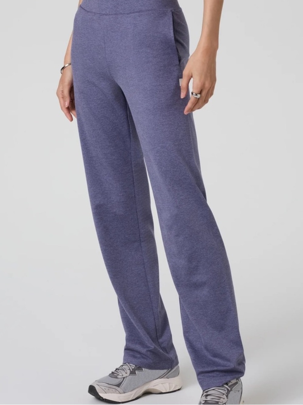 VUORI halo straight leg trouser relaxed dreamknit purple heather size S - Picture 3 of 12